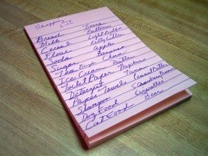 shopping list