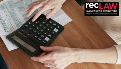 Hands on calculator with form and Reclaw Logo