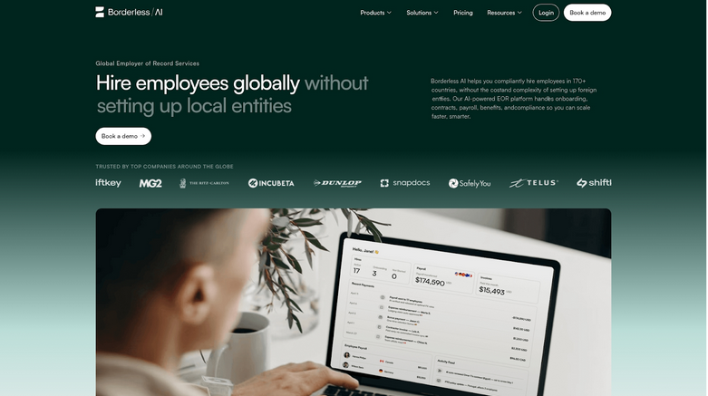 Borderless AI homepage screengrab