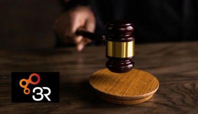 Gavel image with 3R logo