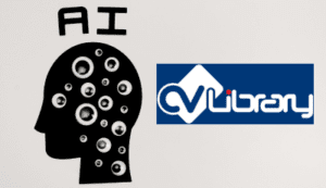 Image saying ai with simple graphic of head with cogs in it and CV Library logo